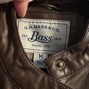 G.H. Bass & Co. Dark Brown Leather Jacket